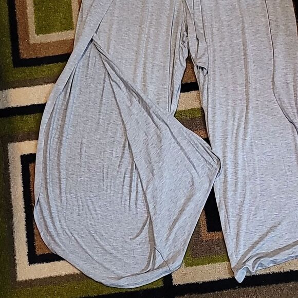 NEW NWT Charlie Paige Heather Grey Shea Tulip Pants With Tie Waistband Size XL - Picture 2 of 8